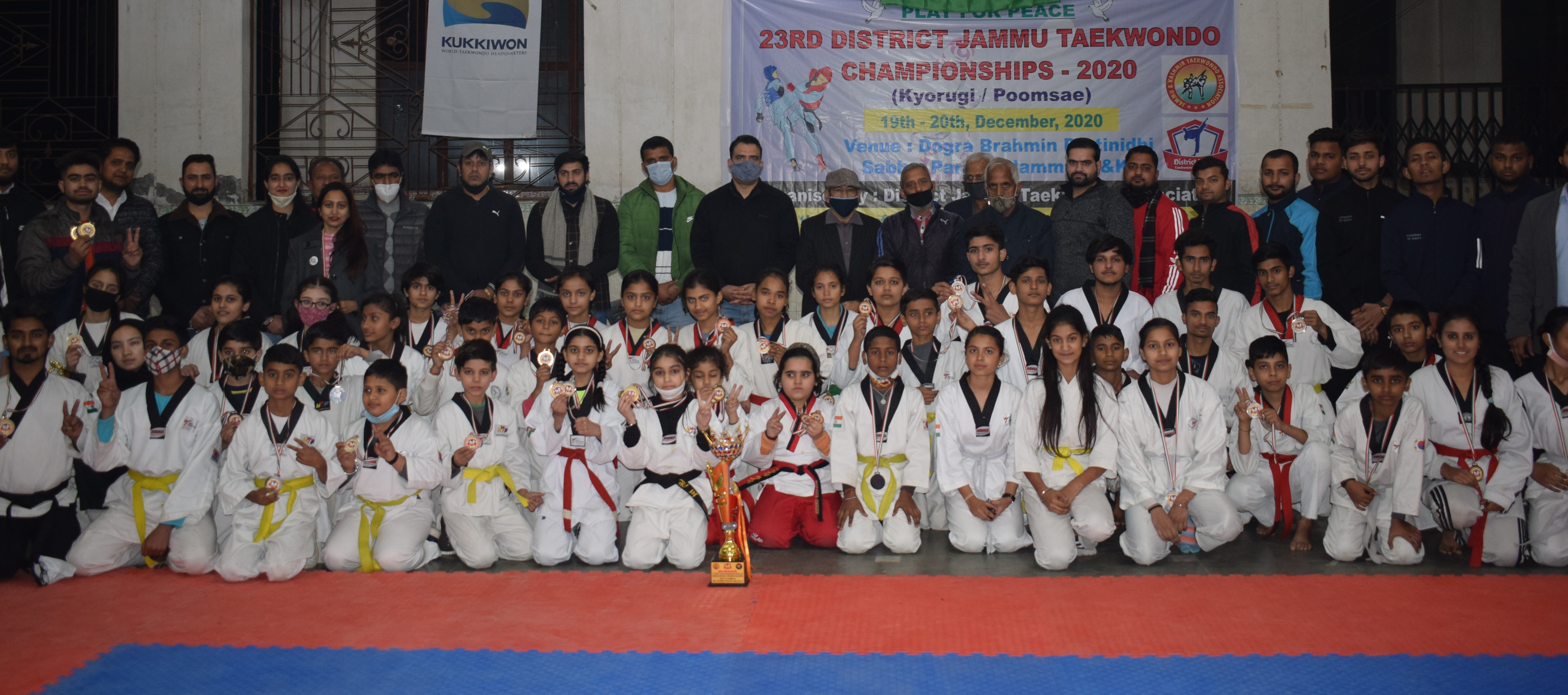 AITA-Vishal Academy share overall Jammu Taekwondo Trophy 